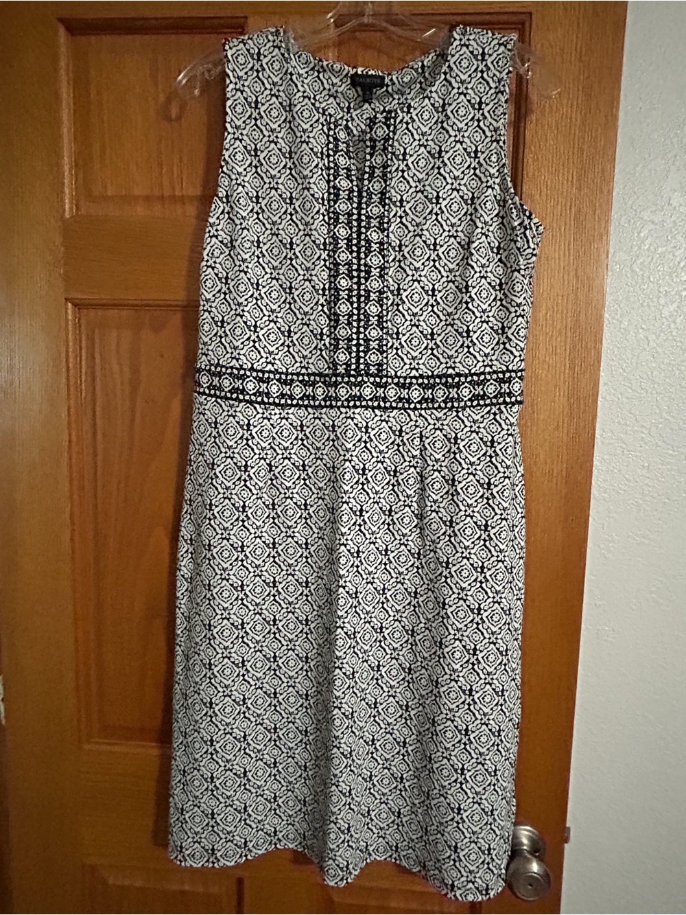 Talbots Effortless Split Neck Medallion Dress